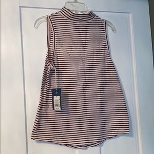 Striped red and white thank top